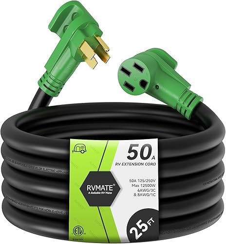 Vista 20 de RVMATE Cable de extensión de alimentación con cerradura para RV/generador de 50 amperios y 15 pies, mango de fácil enchufe, 14-50P a SS 2-50R