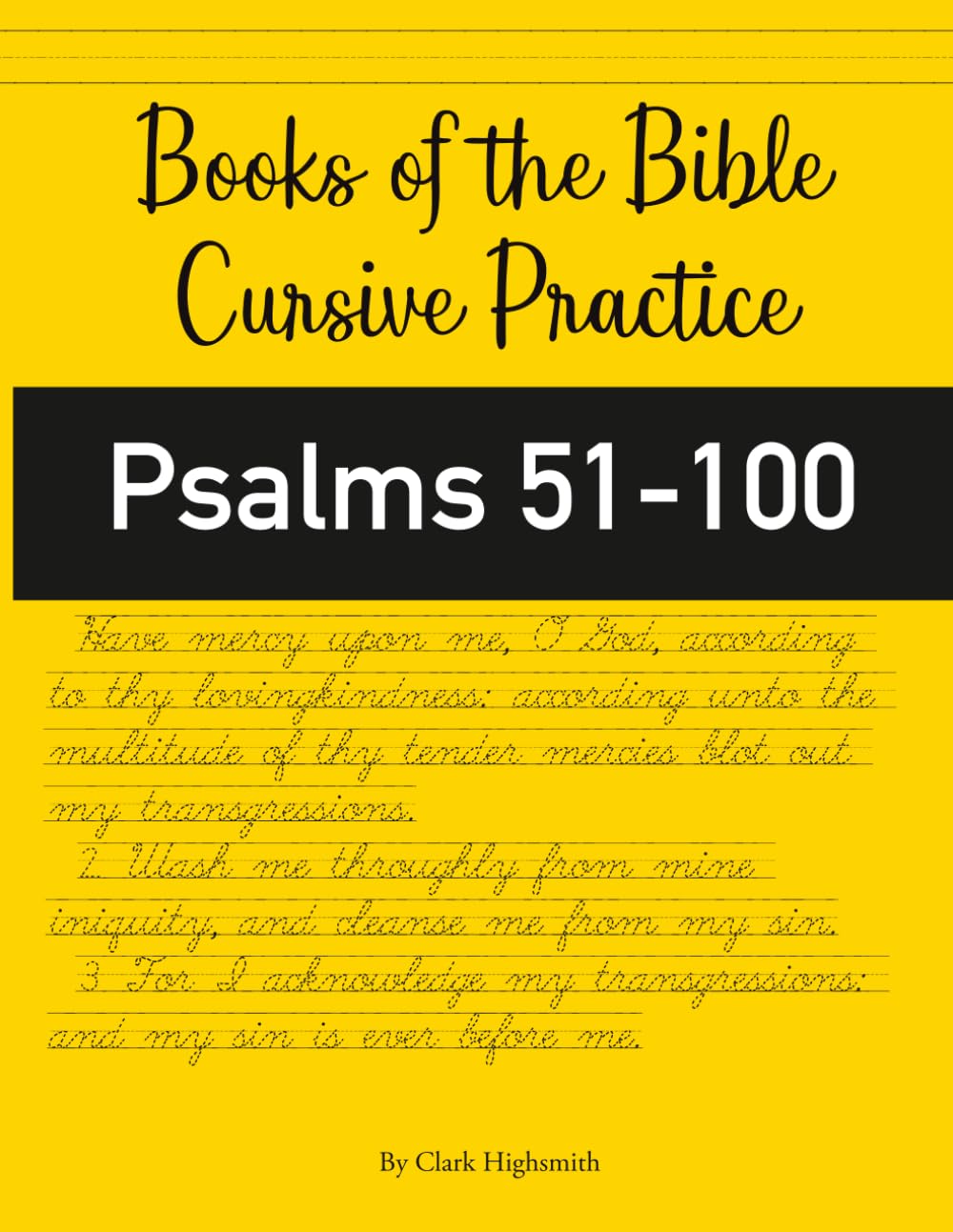 Books of the Bible Cursive Practice: Psalms 101-150