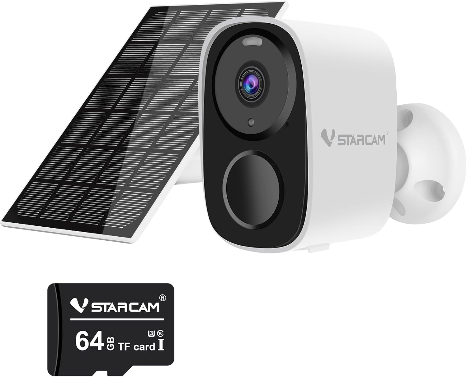 VSTARCAM 2K Solar Security Camera Wireless Outdoor, Free Cloud Storage, WiFi 6 2.4/5G Dual Band, Battery Powered Solar Camera for Home Security with Color Night Vision, Siren, IP66, Two-Way Audio