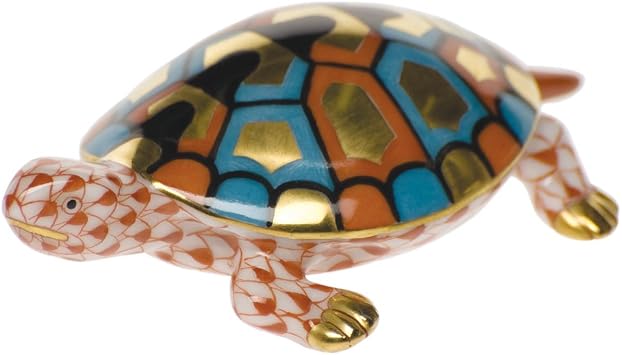 Herend Baby Turtle Rust Fishnet