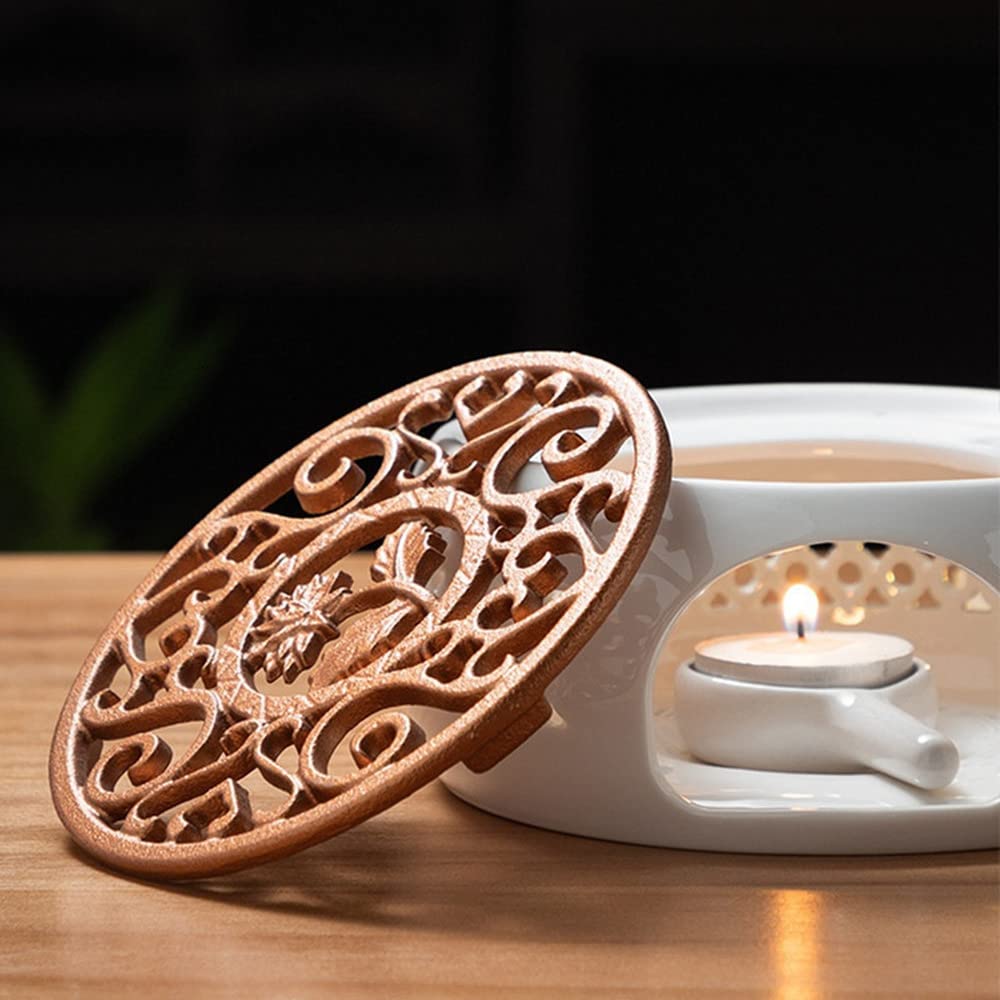 Theepot voor theepot, keramiek met kurk-kussen, koffiewarmer