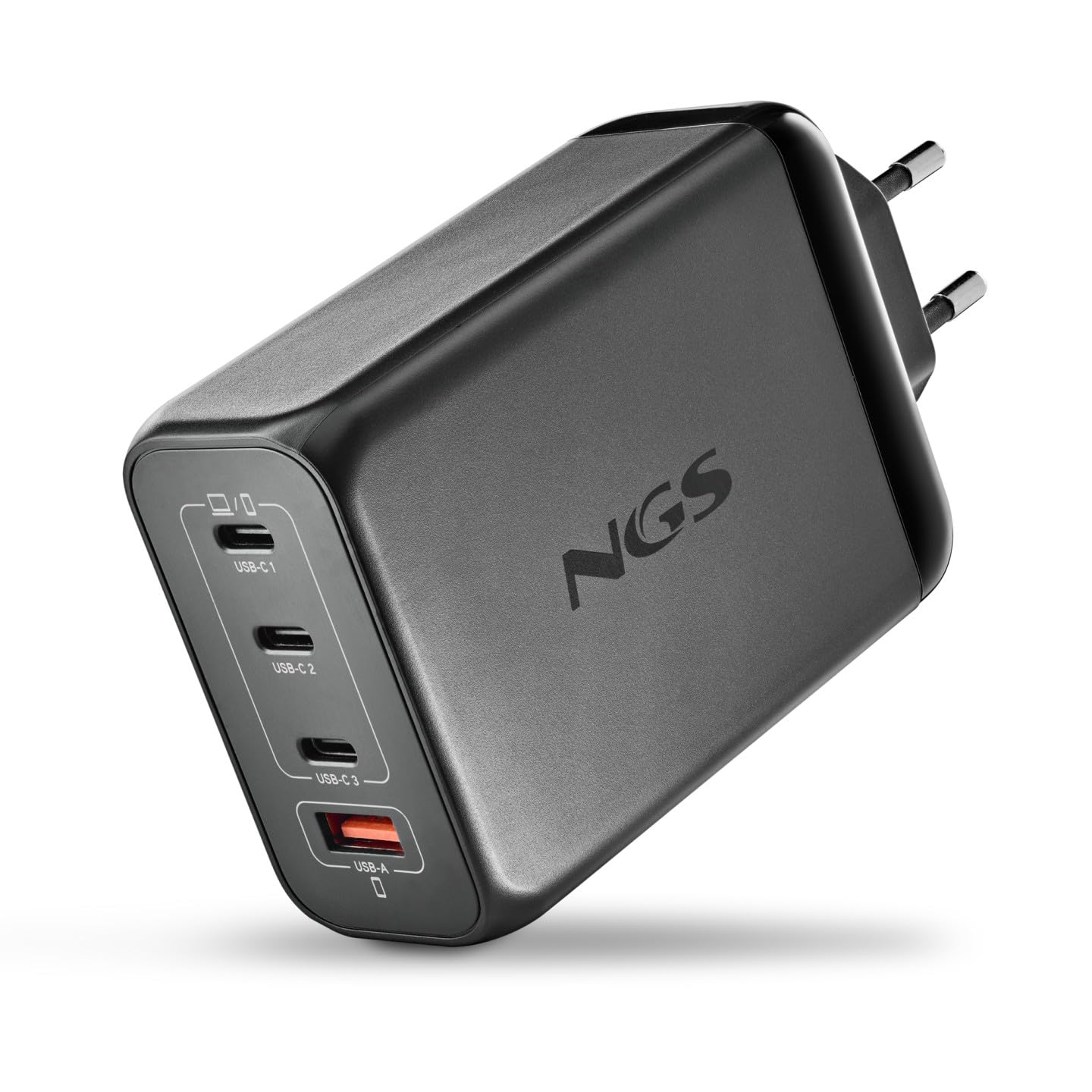 NGS BUD 240W – Caricatore da parete GAN 240 W, 3x USB-C PD3.1 e PPS + 1x USB-A QC 3.0, 4 porte, ricarica ultra veloce, compatto, smartphone, tablet e laptop