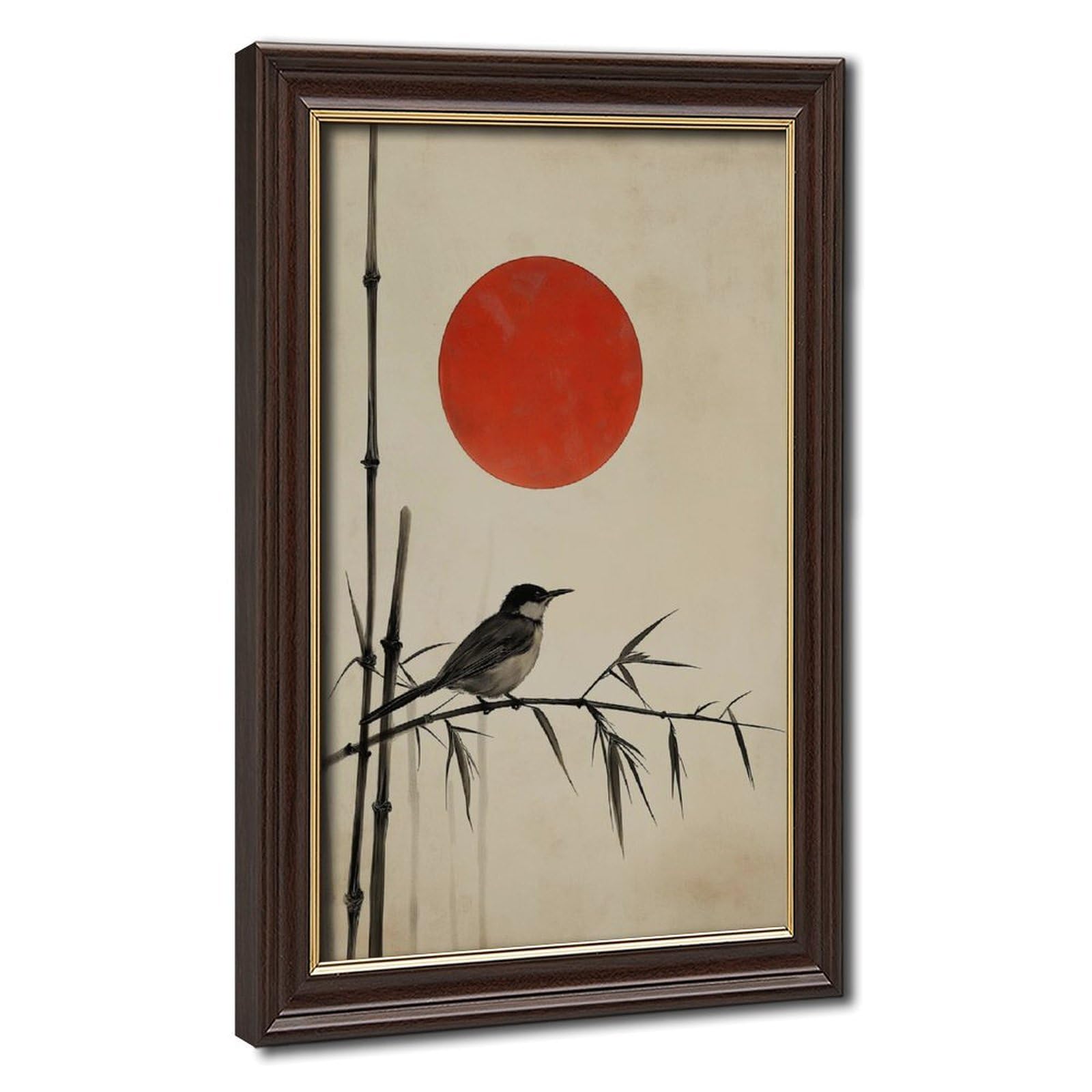 Bareronor Japanese Bird Poster Canvas Poster Bedroom Decor Landscape Office Room Decor Gift 20" L X 30" W