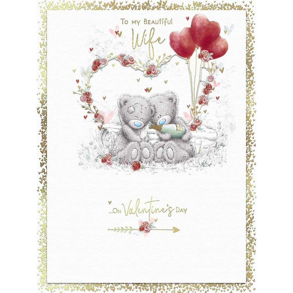 Me To You Bear Beautiful Wife Large Valentine's Day Card