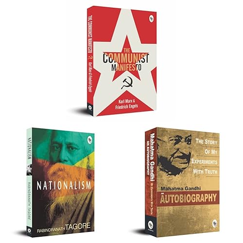The Communist Manifesto + Nationalism + Mahatma Gandhi Autobiography: The Story Of My Experiments With Truth(Set of 3 Books)