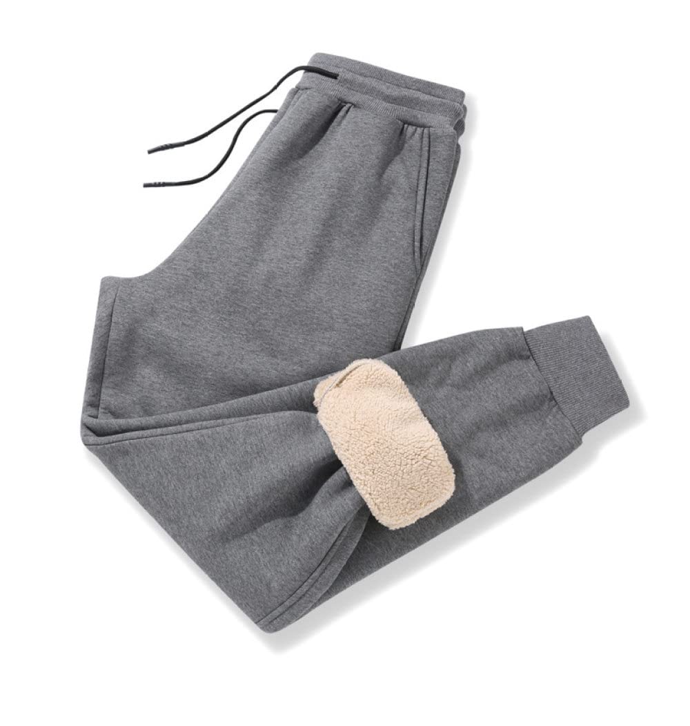 Męskie spodnie dresowe do joggingu, zimowe pogrubione bawełniane spodnie z 3 kieszeniami, modne wiązane stopy design termiczna patelnia sportowa