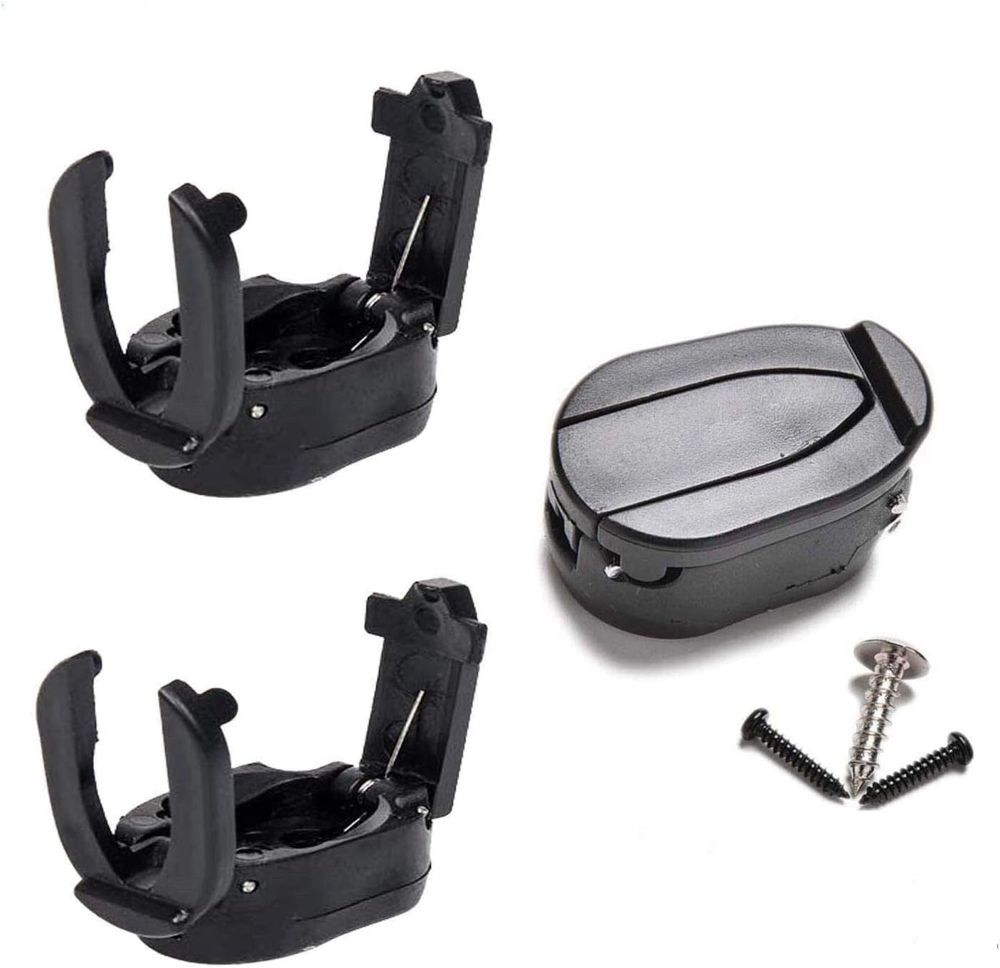 Golf Ball Retriever Pick Up Tool Saver Claw Grabber Value 3 Pcs, Golf Ball Training Aids Picker Plastic Foldable Portable Durabele Golf Accessories Color Black