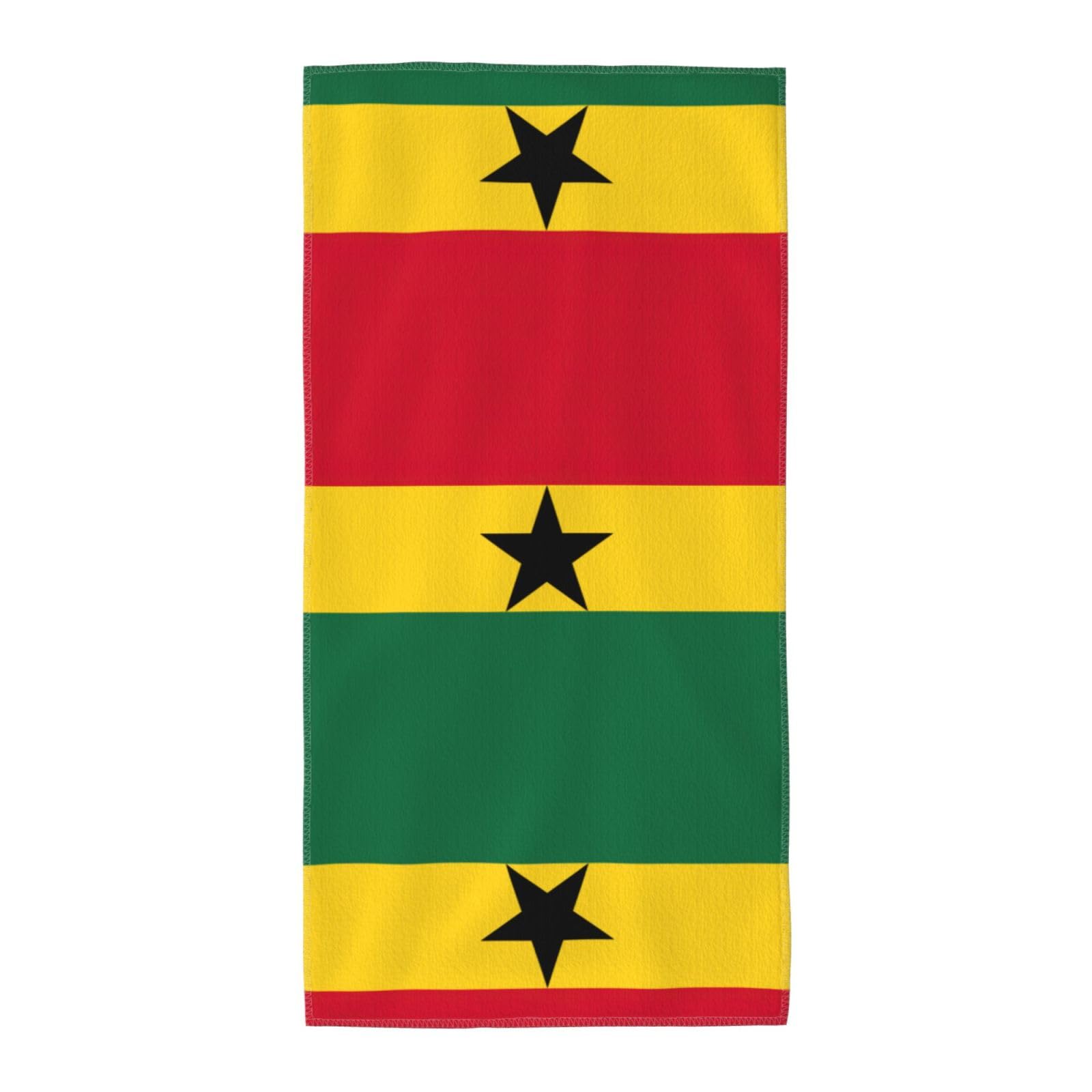 TTIGLHOH Flag Of Ghana Stylish Printed Long Towel Quick Drying For Gym Camping Daily Use