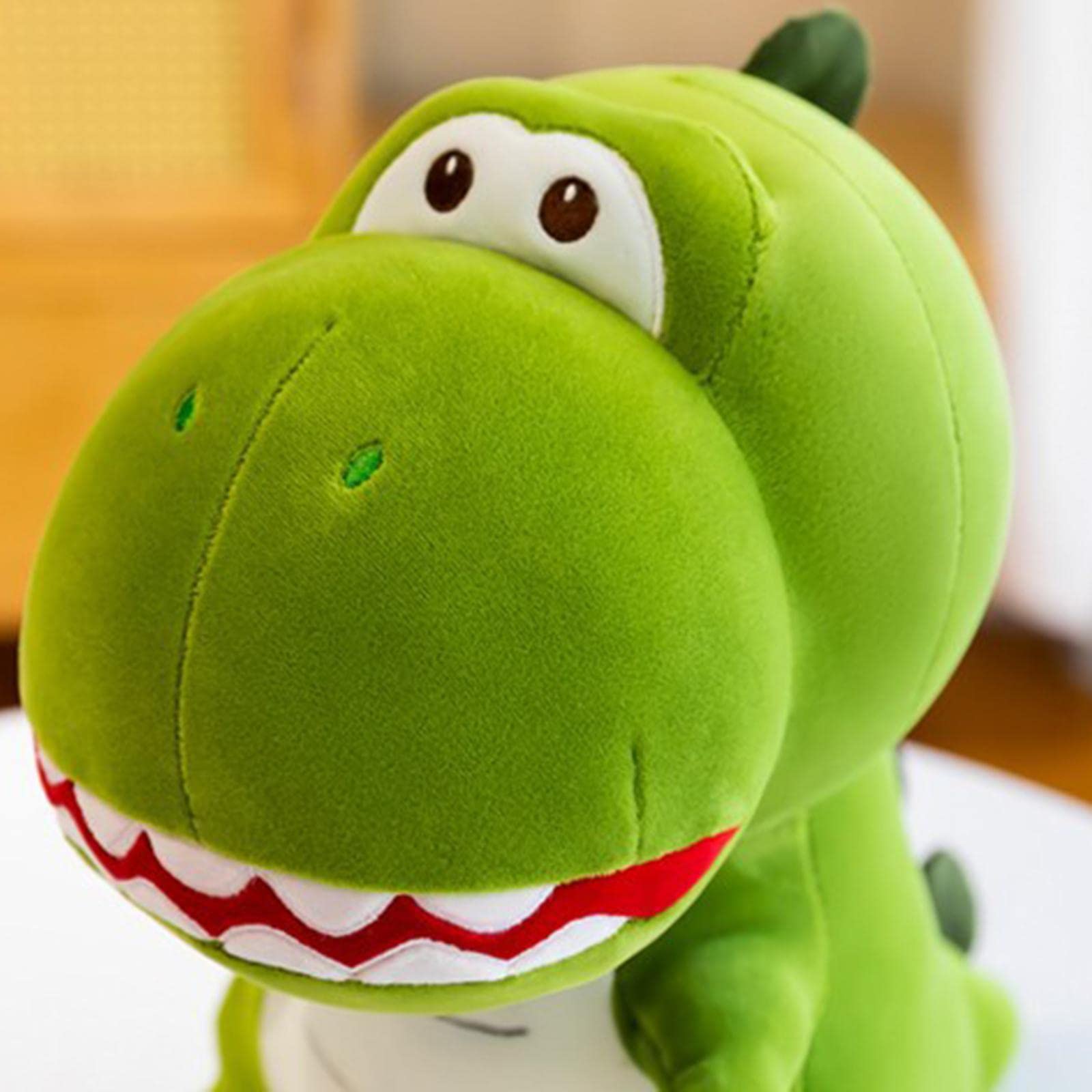 Qianly Peluche Dinosauro Giocattolo Imbottito Pupazzo Cuscino Morbido Regalo Decoro Adatto per Camera Letto Casa Soggiorno Bambini Auto, 45 cm