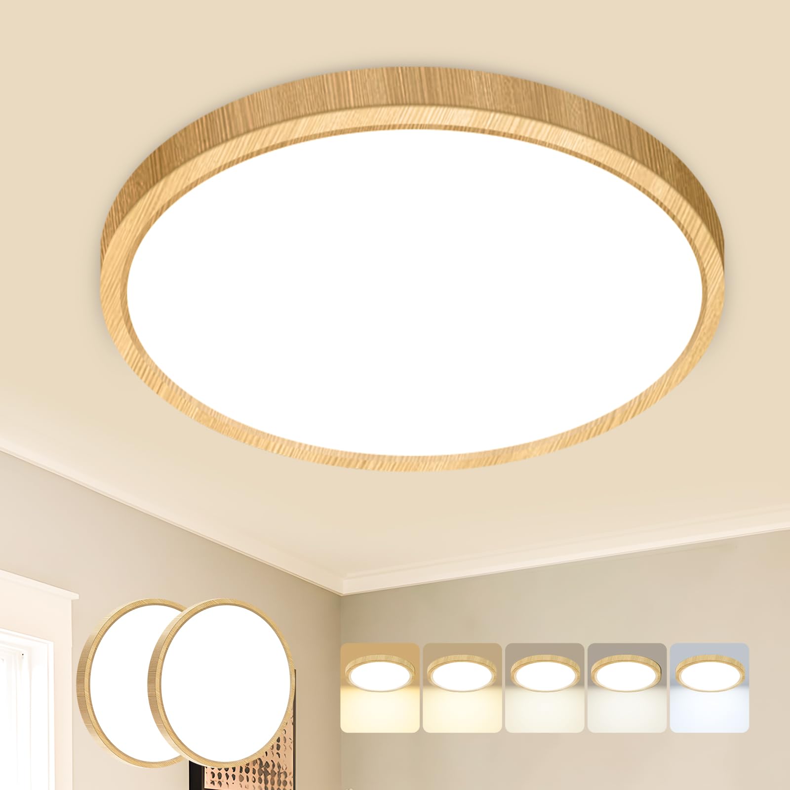 Peasur Deckenlampe LED Deckenleuchte Flach