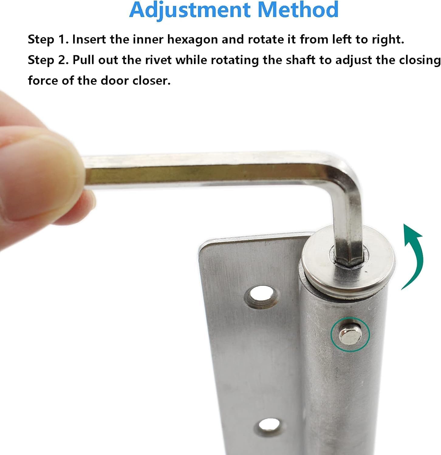 Dadhichi Zone Spring Door Closer for Wooden and Metal Doors | Automatic Closing Mechanism, Stainless Steel Finish, Suitable for Home and Office Doors. 2