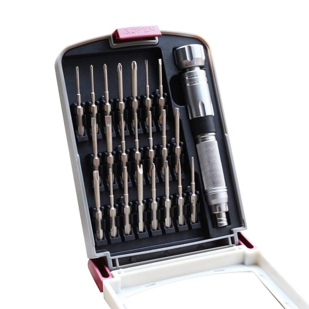 Juego de destornilladores magnéticos 22 en 1 S2 Kit de herramientas de reparación de acero para teléfonos inteligentes Computadoras electrónicas Computadoras portátiles Dispositivos de precisión