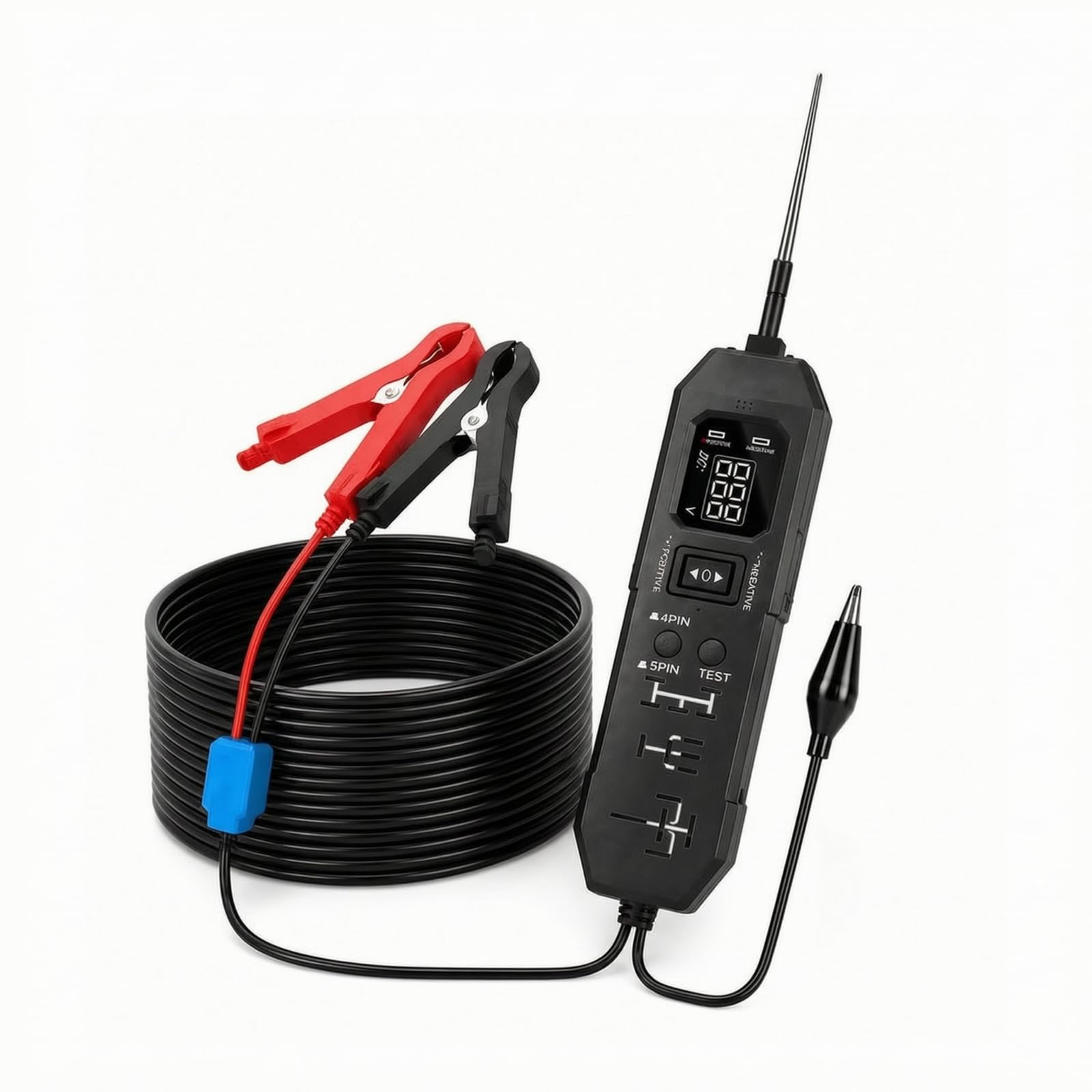 Tester per Relè Portatile | Facile da Usare, Tester per Relè con Display Digitale, Leggero, Garage, Meccanici, Nero