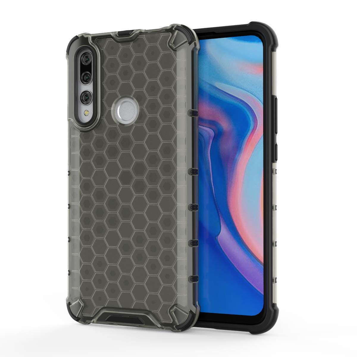 Glasgow | for Huawei Y9 Prime 2019 Honeycomb Dual Layer Hard Back Bumper Case Cover for Huawei Y9 Prime 2019 - Black (B0848XMYDL) Amazon Price History, Amazon Price Tracker