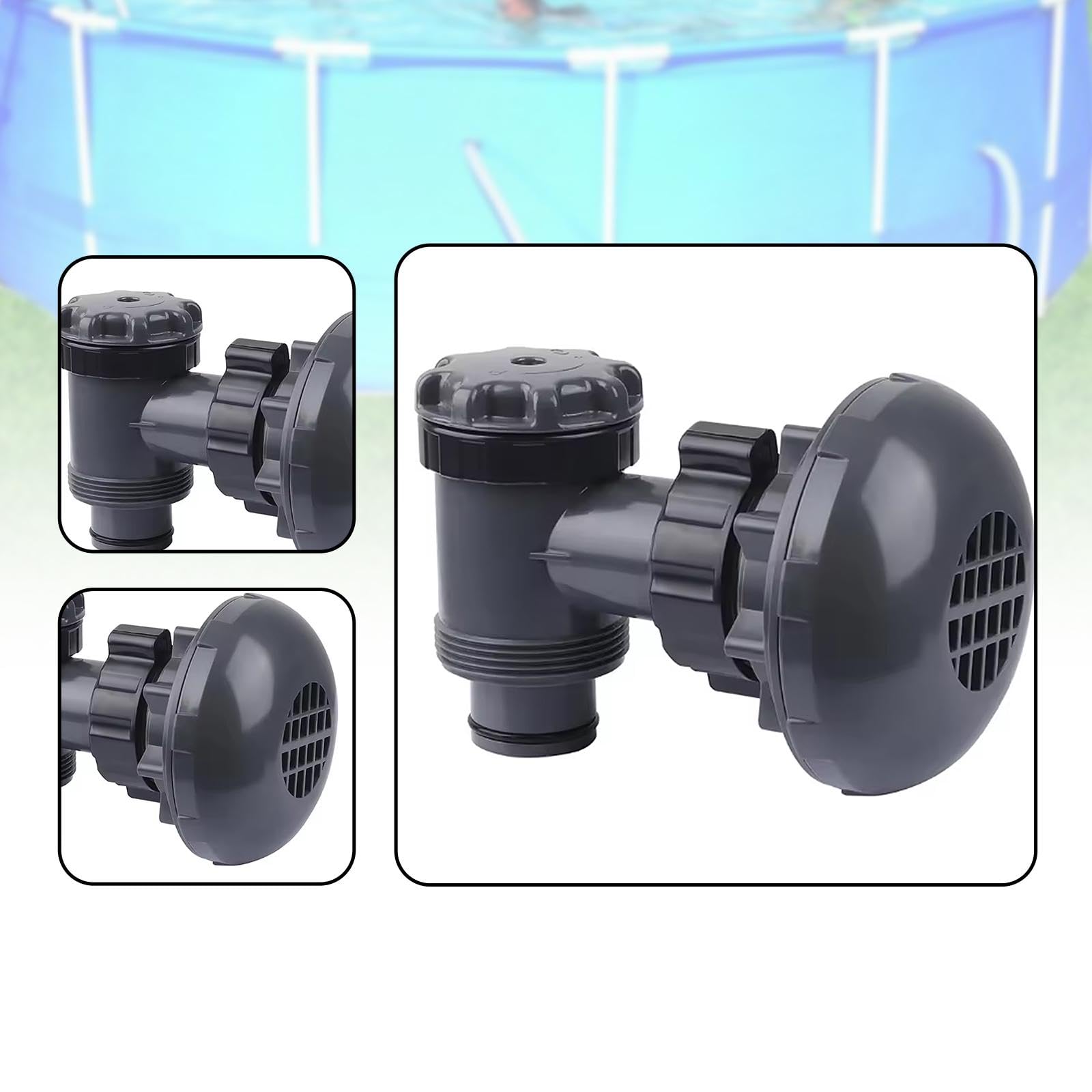 Gralara Valvola a stantuffo, Parte di Ricambio per Pompa da Piscina, raccordi robusti, componente ad Alte Prestazioni, Ricambio per Piscina Fuori, con Filtro