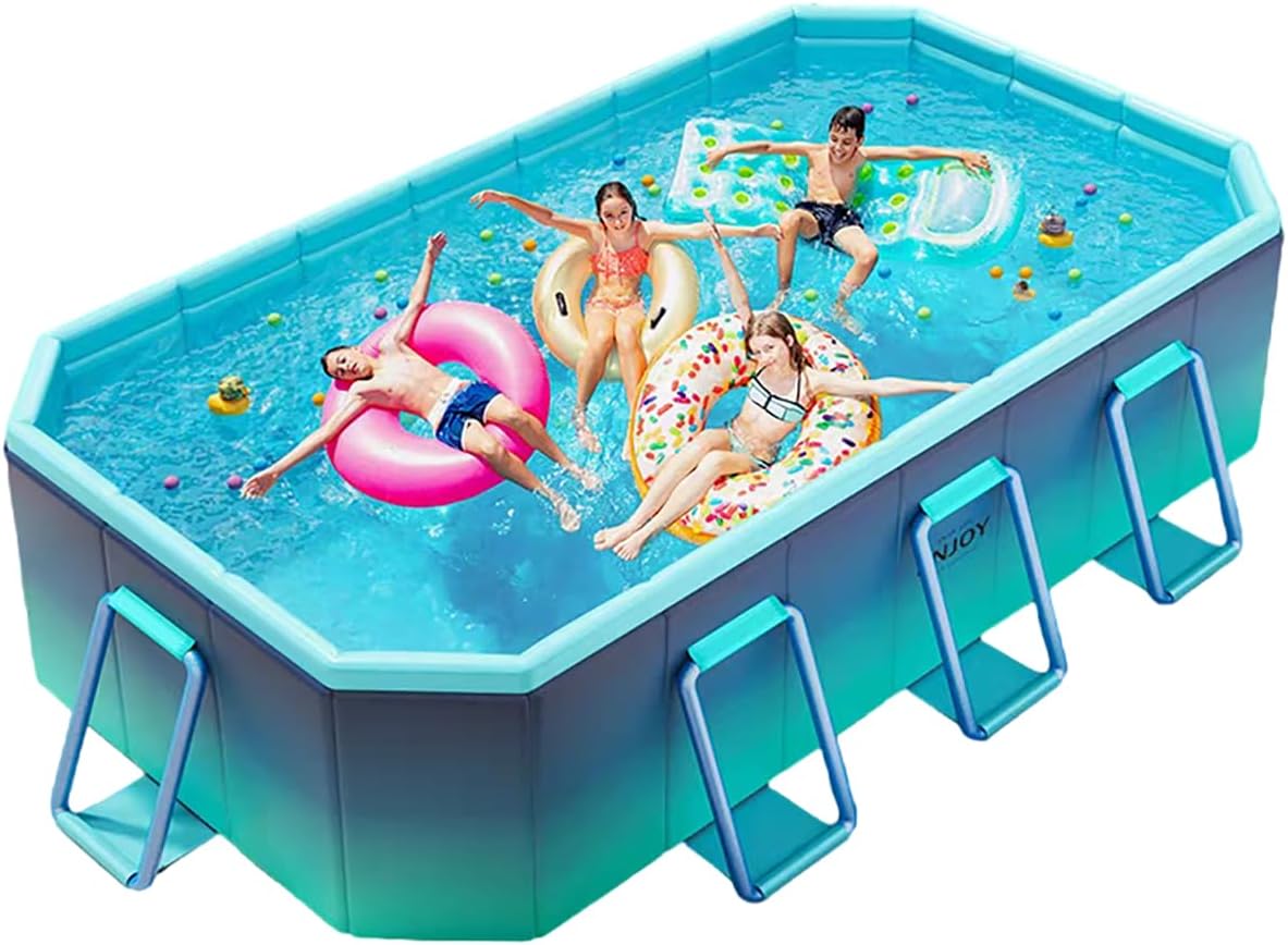 非膨張式 プール 大型 空気入れ不要 ビニールプール 3M グレー Amazon | LUNING 【新改良 非膨張式】プール 大型 空気入れ不要