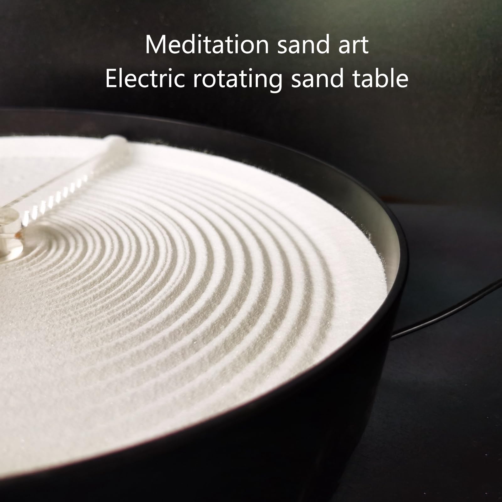 Bandeja de Arena para meditación y Alivio del estrés, Accesorios de meditación, Paisaje de Arena Decorativo, diámetro Exterior de 30 cm, para Adultos, jardín Zen, Oficina y hogar