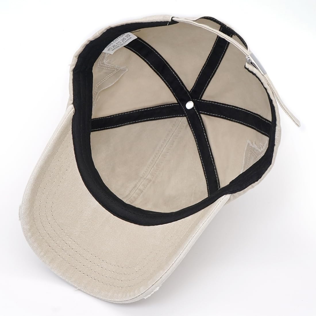 Retro Washed Distressed Baseball Cap with Five Pointed Stars for Women Men