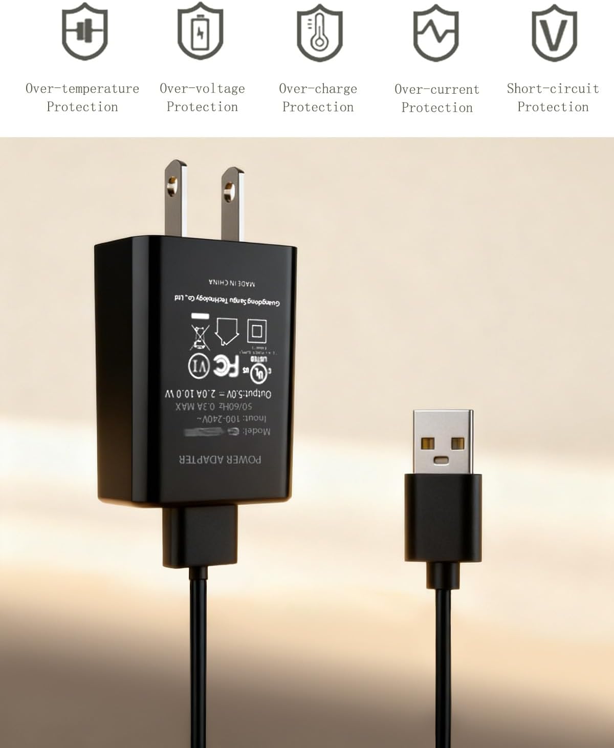 USB to USB Charger for Stanley Fatmax Spotlight SL10LEDSL SL10LEDS TL450 TL600 TL600PS TL600PSC TL450PS SAT3S SS4LS Zero Trace TL1KPZ TL1KPS BB24PS 5V Replacement Adapter Power Cord - (Not fit Round)
