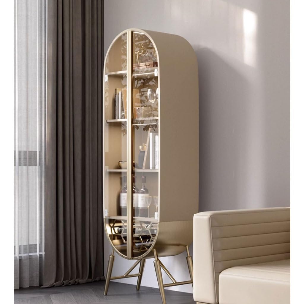 Armoires de Bar pour la Maison Armoire d'angle Armoire à vin Post-Moderne Minimaliste Villa Bar vitrine en Verre Buffet de Restaurant Armoire à Liqueur(A)