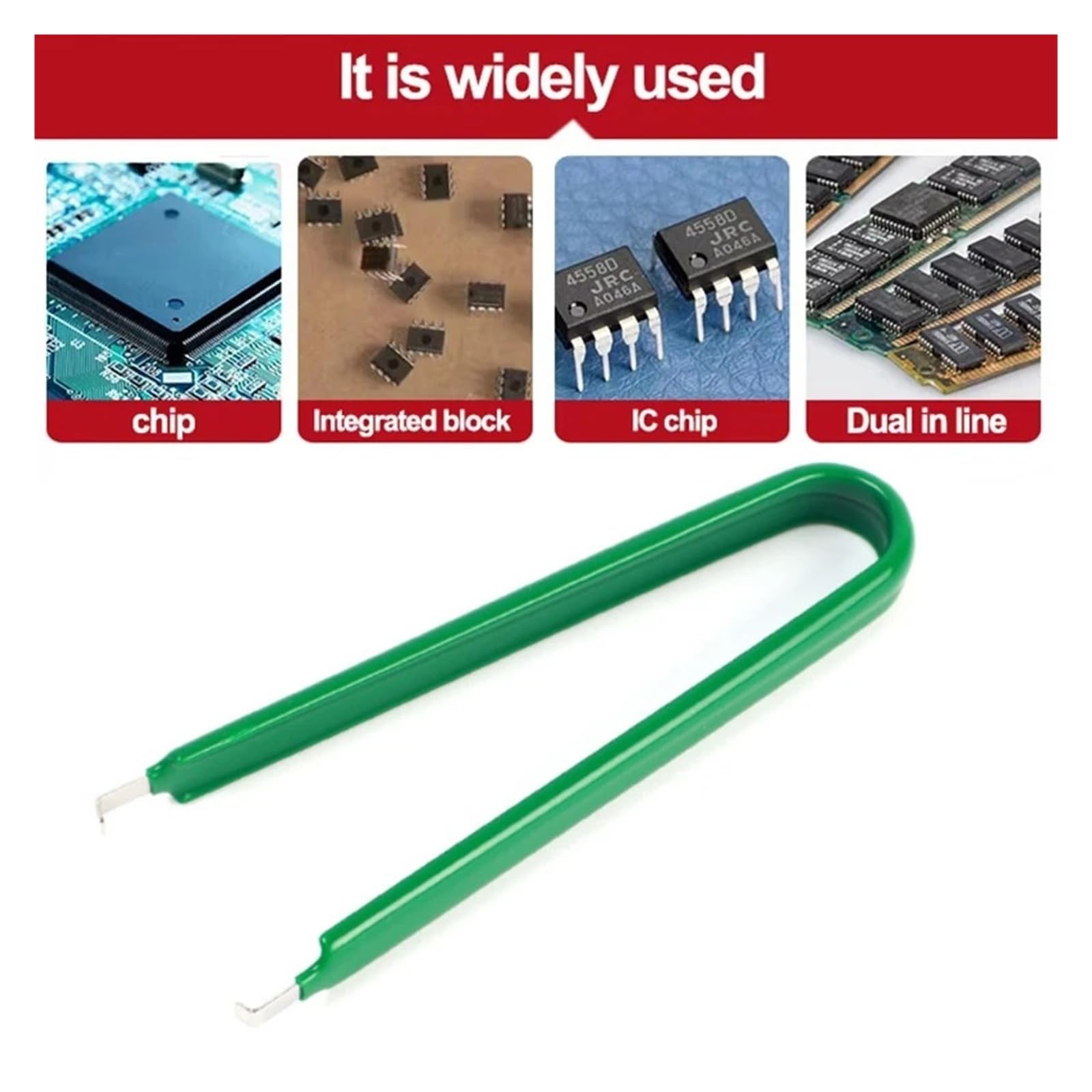 Estrattore per fusibili auto DIP IC Chip estrattore strumento di rimozione 2 in 1 kit di riparazione (giallo, 1 pezzo)