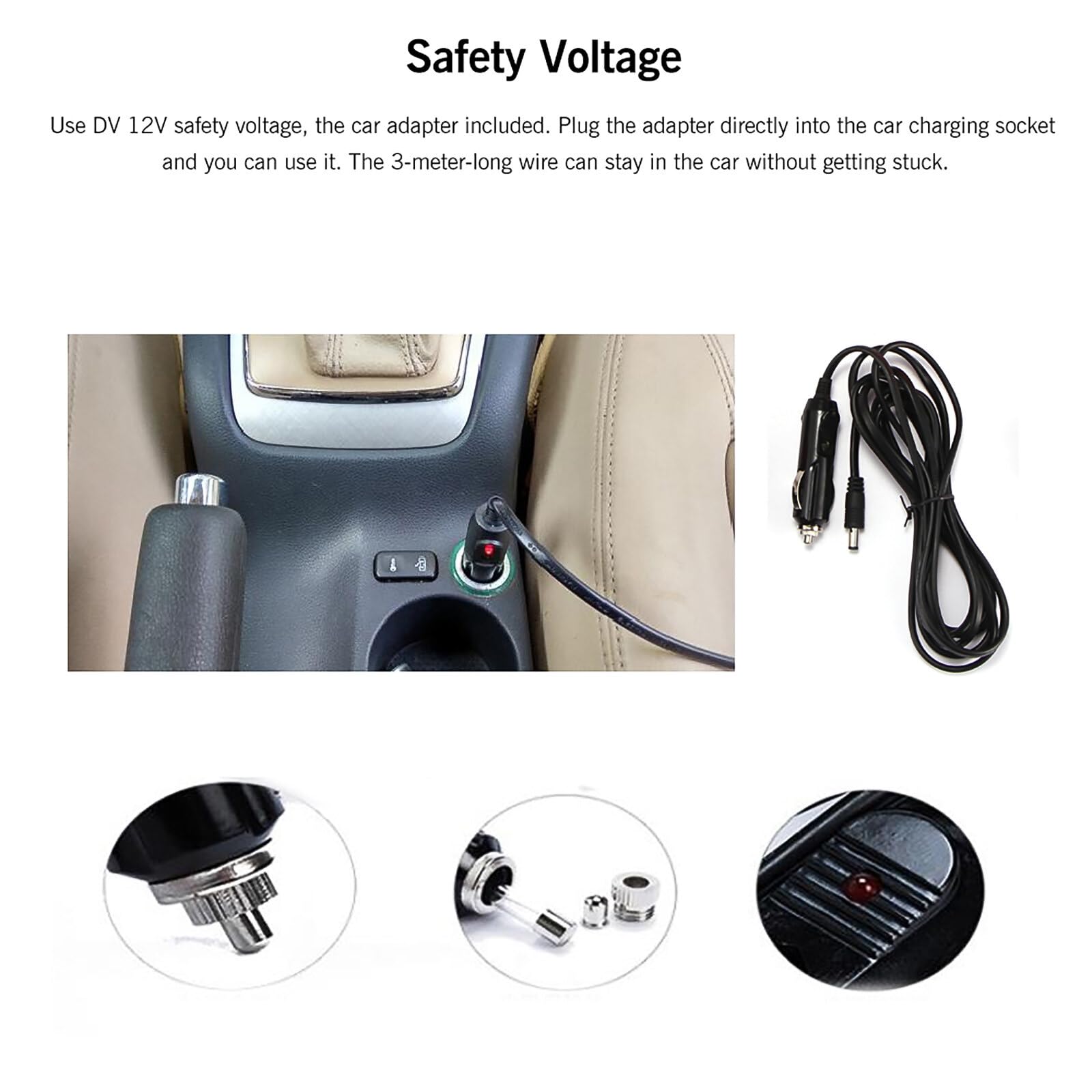 ALLOMN Nettoyeur haute pression 12 V pour voiture, kit de pompe de lavage de voiture 100 W, machine de nettoyage portable, pompe à eau, pistolet pulvérisateur à gâchette, kit de lavage pour voitures