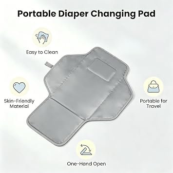 Portable Travel Changing Mat with Built-in Head Cushion