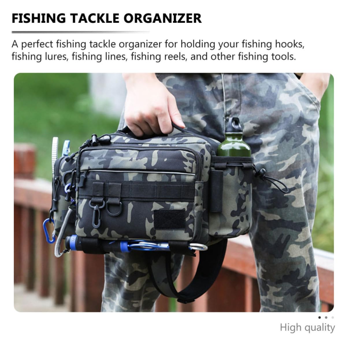 Bolsa Portátil de Poliéster Pescar para Pesca Caña de Multifuncional Nylon, Ligera Verano y Almacenamiento y Fiesta de Aparejos