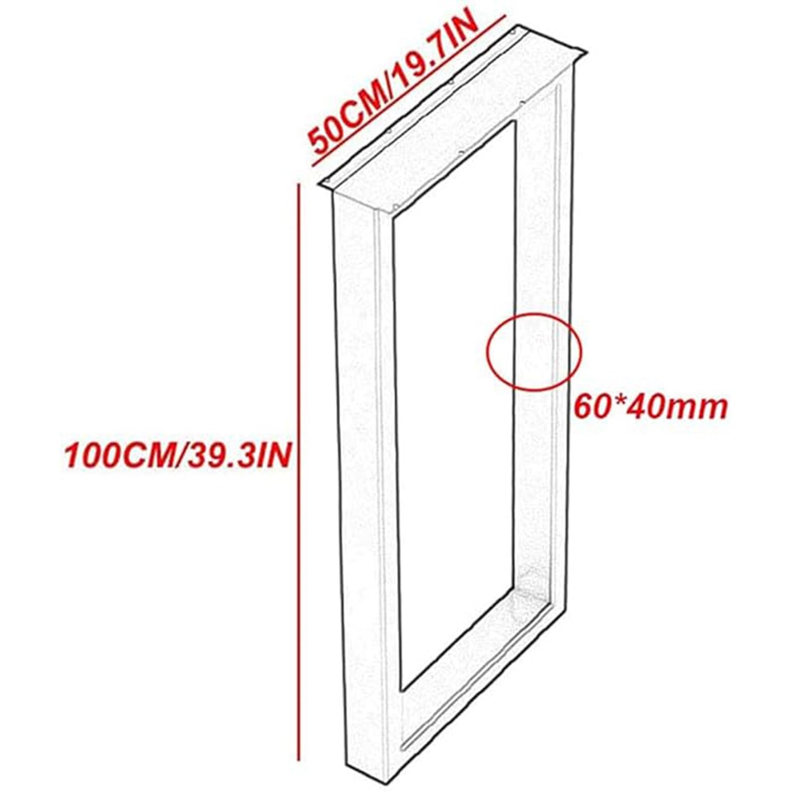 2 metalowe nogi stołu – nogi meblowe 100 cm – nogi do biurka, kuchnia stół do jadalni, bar, bieżnik stołowy, wysokie prostokątne nowoczesne metalowe nogi stołu, stopka, stopka ochronna, wysokość 100