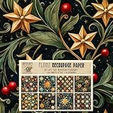 Pack of 24 sheets of thinnest glossy paper for decoupage and craft, each sheet size 6"x6" (16x16cm). THIS IS PAPER. This paper is not napkins not generic scrapbooking paper, this is thin glossy sheets. Each pack contain 8 different patterns, three co...