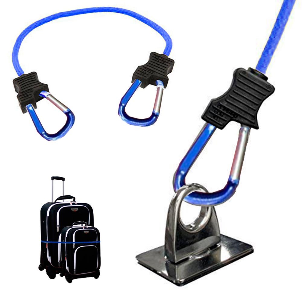 1 Pc Super Duty Bungee Strap Cord Tie Down Aluminum Carabiner Secure Hooks 3 Ft