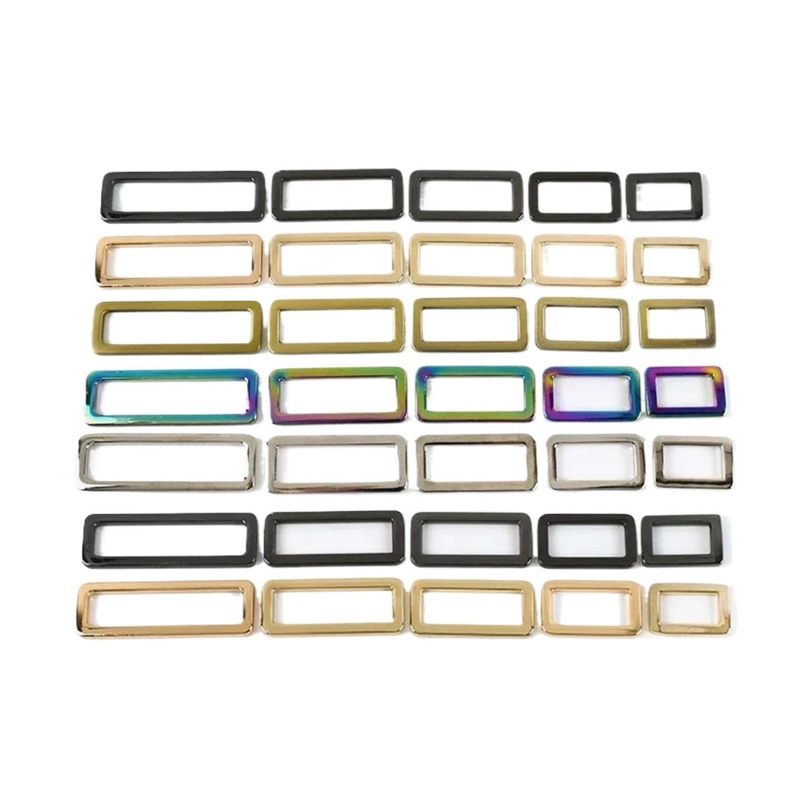 Schnallen FüR Taschengurt 5/10/20 Stück Metallschnallen for Gurtbandversteller, quadratische Tasche, Rucksackgurtschnalle, Hundehalsbandverschlüsse, DIY-Hardware-Zubehör FüR Diy NäHen ZubehöR(Black,32