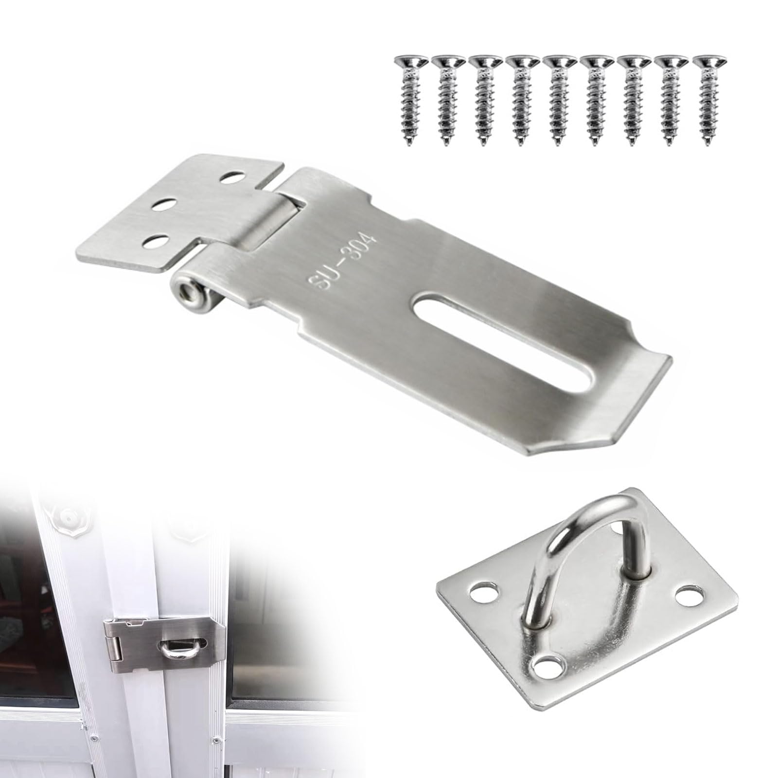 Amazon.co.jp: TVETE 南京錠 ドア 金具ドア ドア 金具 ラッチ 南京錠の