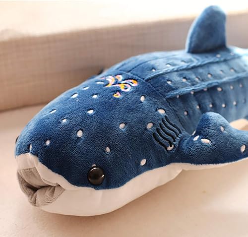 Miniatura 7 de Juguete de peluche de animal de tiburón ballena cojín de felpa suave de tiburón cojín de espalda almohada de abrazo para niños y adultos regalo de