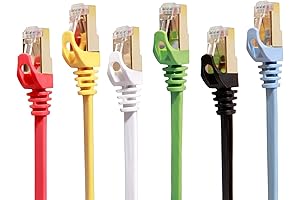6 Pack Cat7 10ft Premium Ethernet Cable