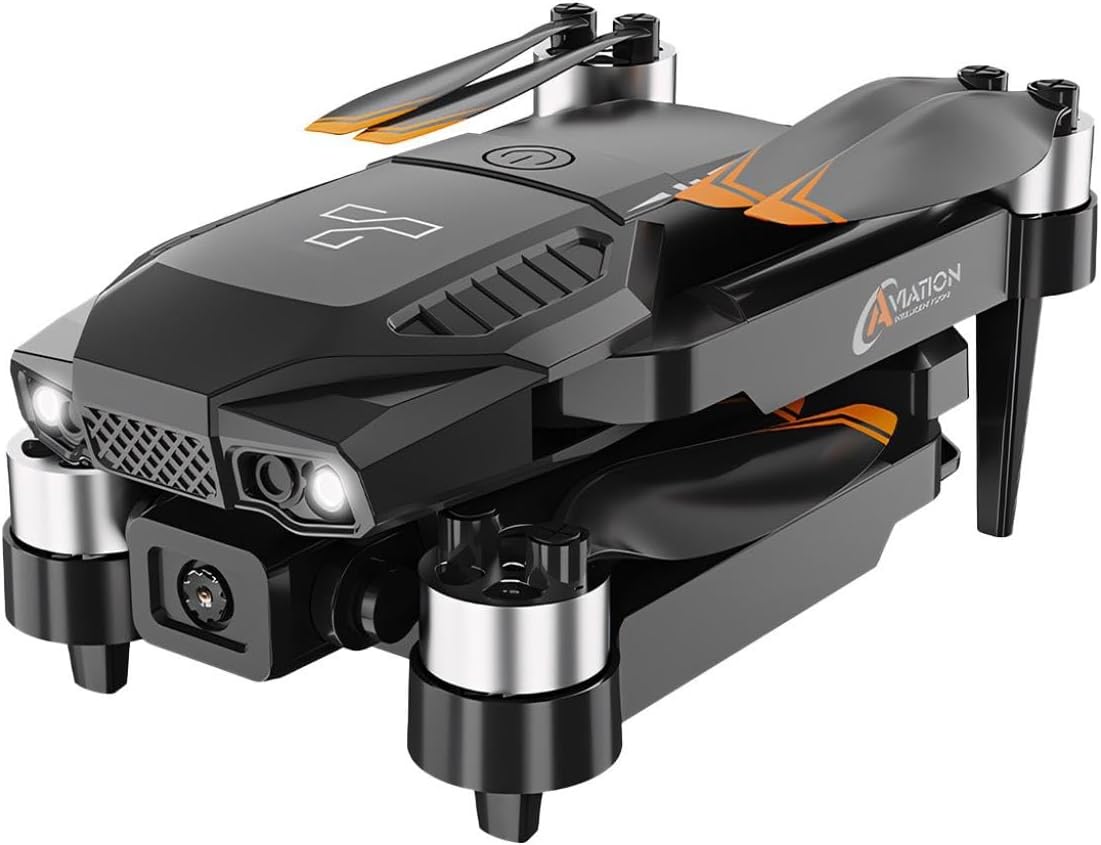 Drone With 1080P Screen Remote Control, Brushless Motor And Cool Lights, Drones With Storage Card RC Quadcopter Altitude Hold Obstacle Avoidance, For Adults