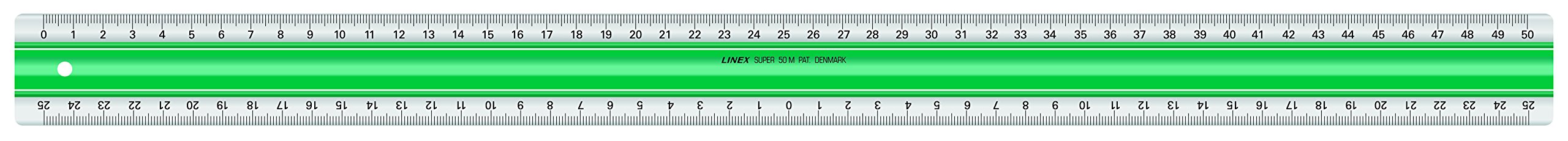 Linex – 100202518 Super Series righello maöeinteilung in mm 25 – 0 – 25 cm con antiscivolo brevettato Freno in acrilico, trasparente, 10 Pezzi