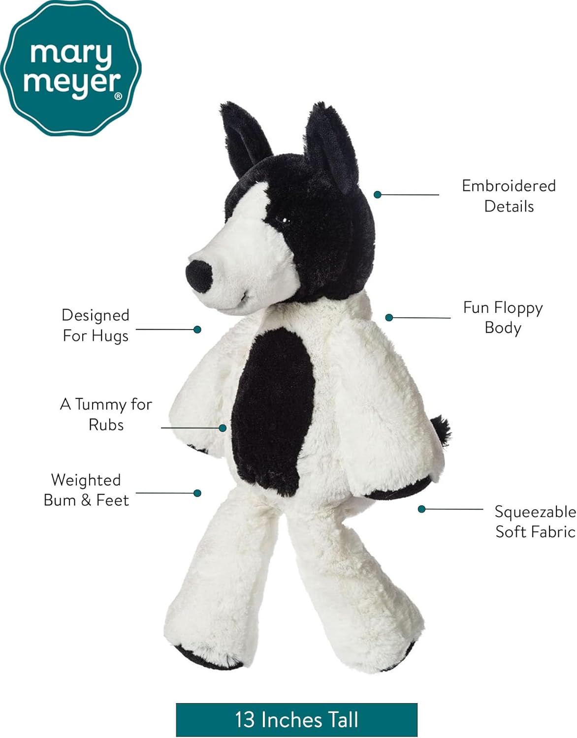 Mary Meyer Stuffed Animal Marshmallow Zoo Plush Soft Toy, 13-Inches, Trixie Terrier