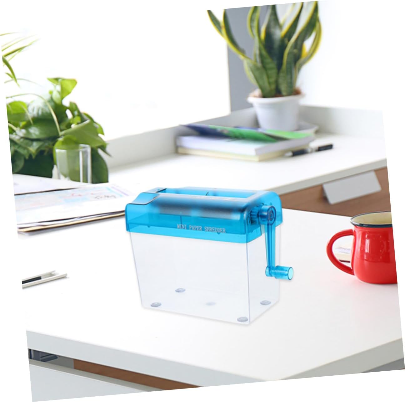 Manual Paper Shredder 2pcs Portable Desktop Office Shredder for A6 Paper Notes Photos Portable for Home Office Use