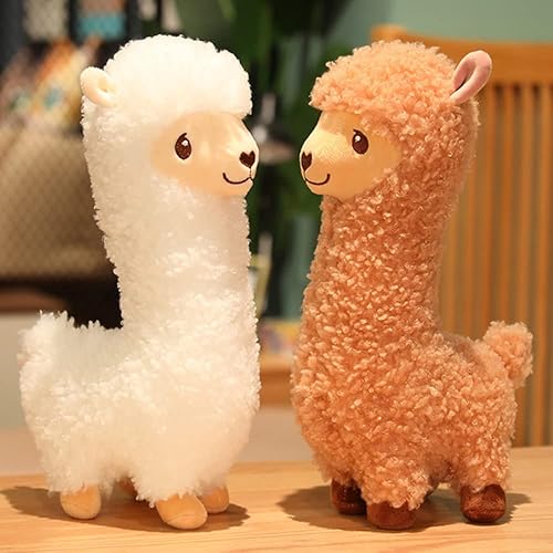 Miniatura 2 de JPORSHU Animal de peluche de llama de 17 pulgadas, juguete de peluche de alpaca, muñecas de almohada suaves de llama kawaii, para niñas, cumpleaños,