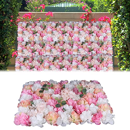 Columna de flores artificiales para pared, 12 unidades, decoración de fondo para jardín, boda, decoración de 40 x 60 cm