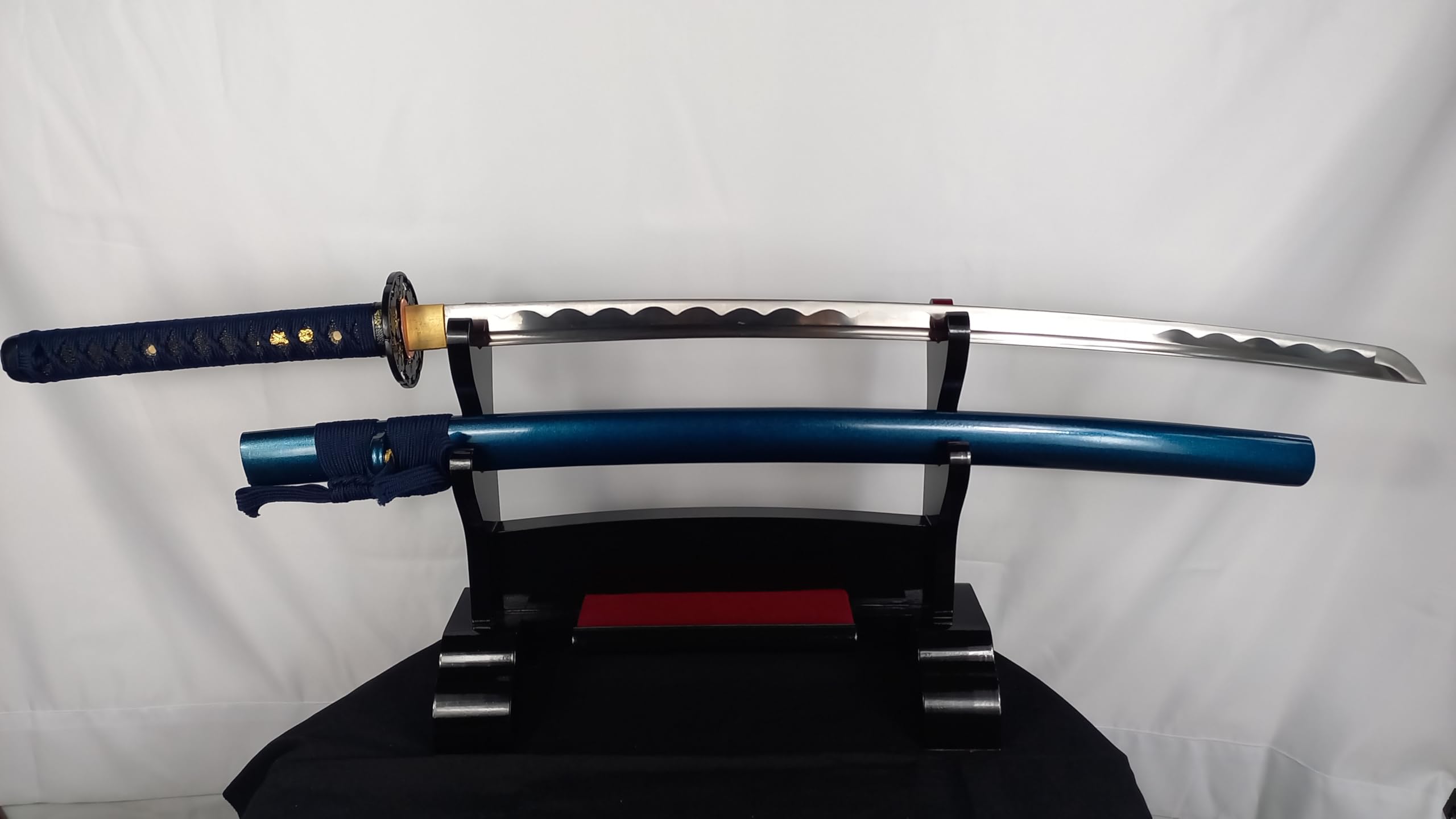 Katana Schwert echt Samurai Schwert aus Stahl mit Einer Scheide für Schnittübung für Sammler Dekoration oder als Geschenk