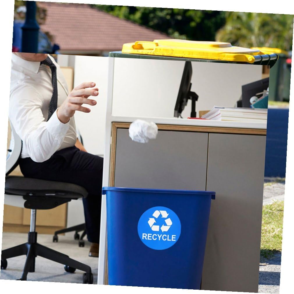 8pcs Garbage Sorting Stickers Waste Recycling Labels for Trash Can Adhesive PVC Sticker for Home School