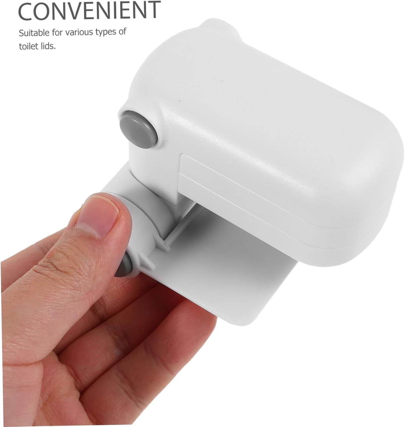 Toyvian Child Proof Toilet Lid Lock for Baby Safety Sturdy Plastic Latch Prevents Opening Easy Install Bathroom Accessory for Home Use