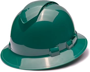 Pyramex Ridgeline Full Brim Hard Hat 4 Point Ratchet Vented