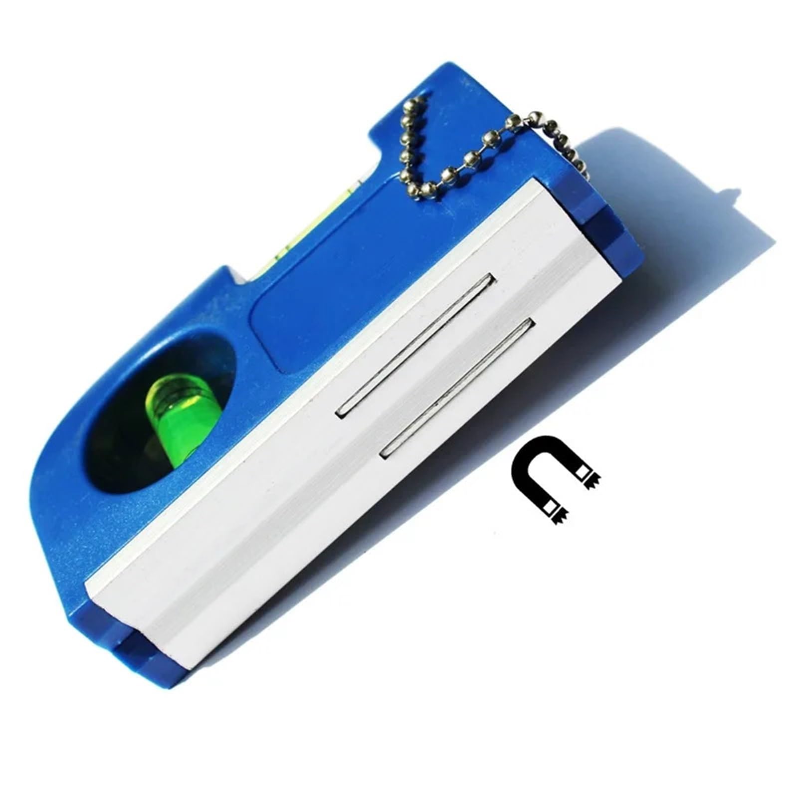 Règle de niveau à bulles, niveleur de boîte magnétique Portable puissant, inclinomètre à deux directions avec boucle 85x45x20MM