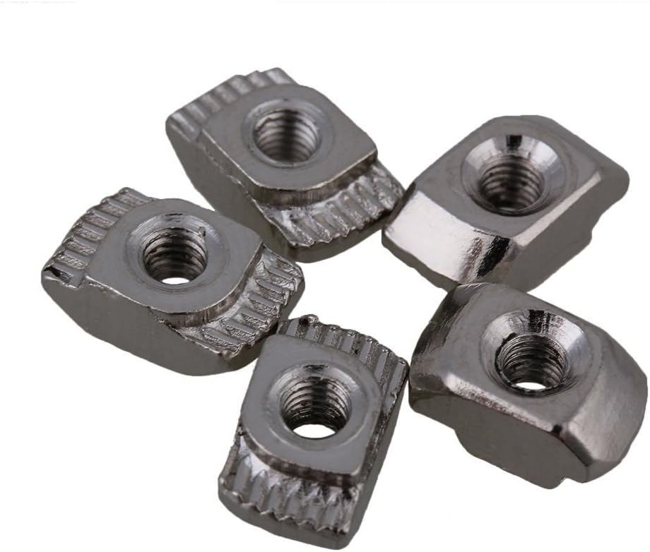 Carbon Steel 20 Series European T Sliding Nut Block Slot Nuts Drop In M3 Pack of 50