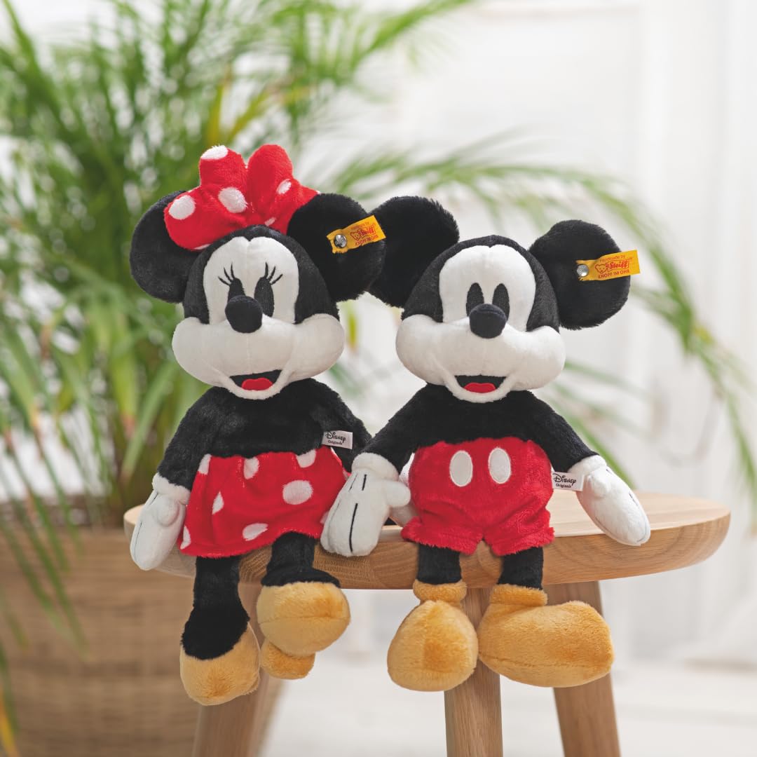 Steiff Zestaw upominkowy Myszka Micky i Minnie, 2-częściowy, słodkie pluszaki, chłopcy, dziewczynki i niemowlęta od 0 miesięcy, Soft Cuddly Friends, pluszowe zwierzątka 31 cm, wielokolorowe, 708023
