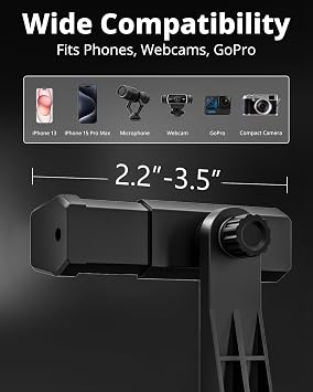 UBeesize 12 Desk Ring Light with Stand & Phone Holder - Adjustable Studio Light for Photography,Zoom Meetings, YouTube, TikTok, Live Streaming