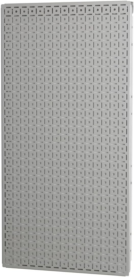 OmniWall 18 Gauge Galvanneal Metal Pegboard 16'' x 32'' OmniPanel (Includes Cleats) for Tools, Black (Silver)